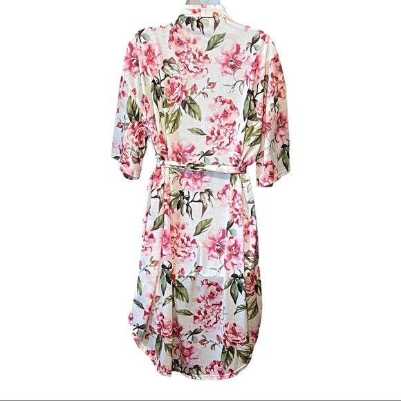 Show Me your MuMu Brie Garden Of Blooms Floral Kimono Robe w/Detachable Sash - Picture 7 of 10